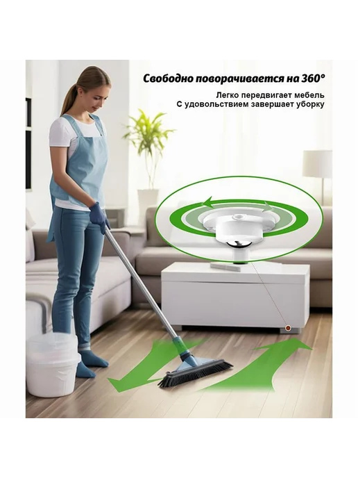 Колесики для мебели поворотные 4 шт Белый 4шт 44мм, 4 шт, 4 шт, фото 4