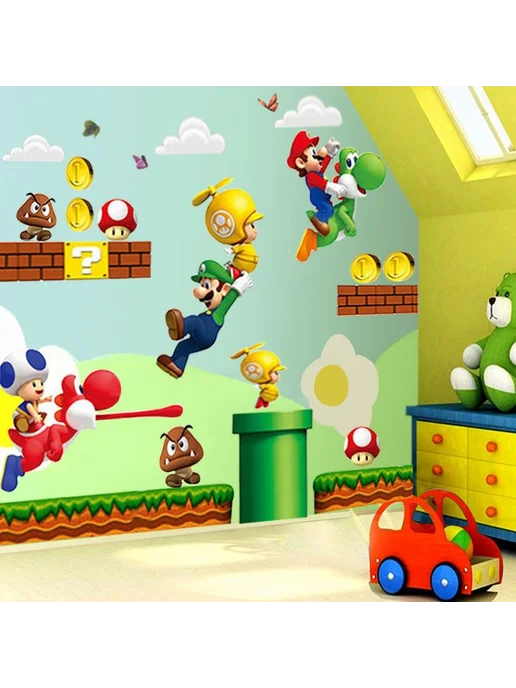 Наклейки на стены Luzh Super Mario для детской комнаты, вариант