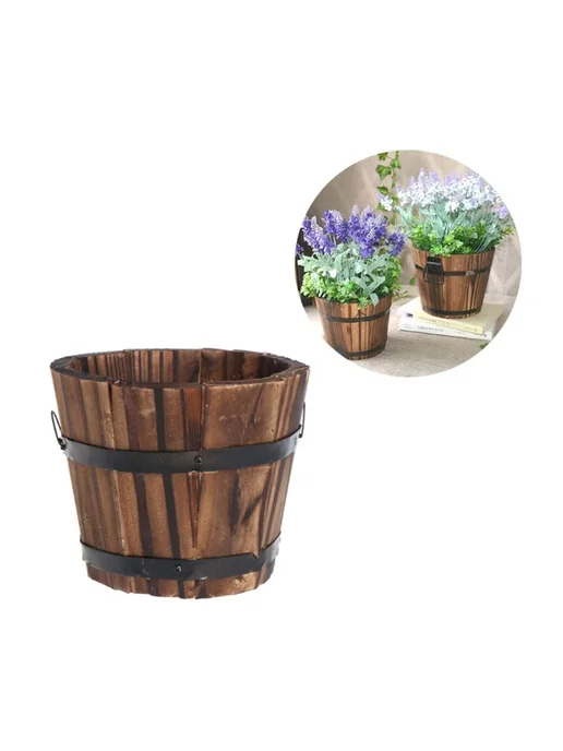 Горшок для цветов 13x15x20 см 1 шт Бирюзовый, 13x15x20 см, 1 шт, фото 2