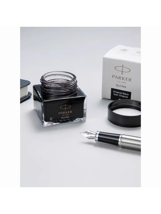 Чернила для перьевой ручки Parker Изумрудно-зеленый 30 Зел, черный, фото 4