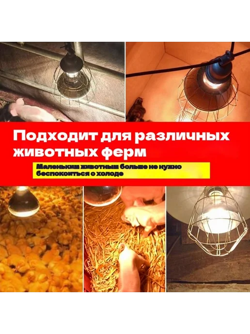 Инфракрасная лампа для обогрева животных 250W E27 1шт, 250 Вт, 1 шт, фото 4