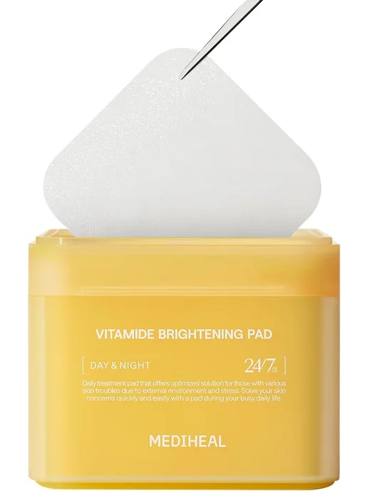 MEDIHEAL тонер-пэды для сияния кожи Vitamide Brightening Pad 100 шт, 100 шт, фото 5