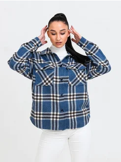 Рубашка в клетку женская теплая