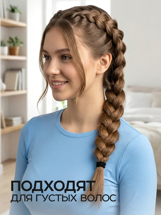 ClickClack Резинки для волос тонкие набор 100 шт, черный, фото 4