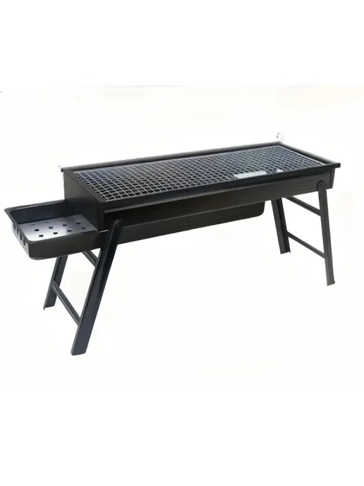 GOODSTORAGE Мангал складной с решеткой для барбекю 60х22х32см, 60x22x32 см, фото 2