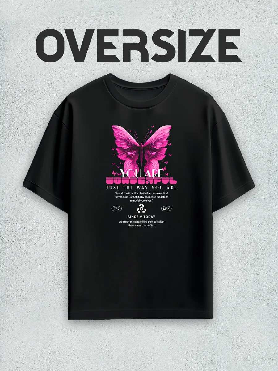 Футболка оверсайз с принтом y2k Бабочка