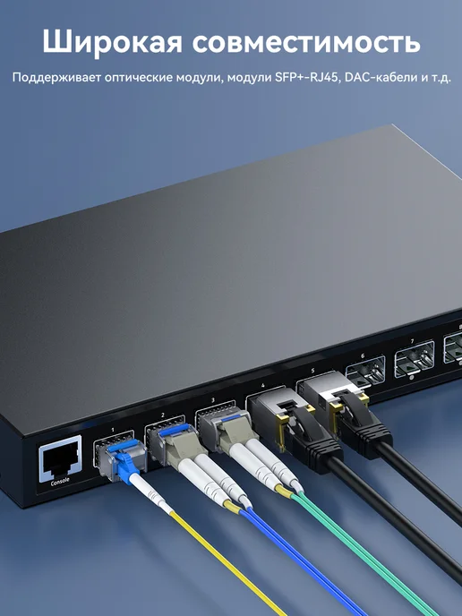 HORACO Управляемый коммутатор SFP+ L3 10 Гбит с, вариант, фото 7