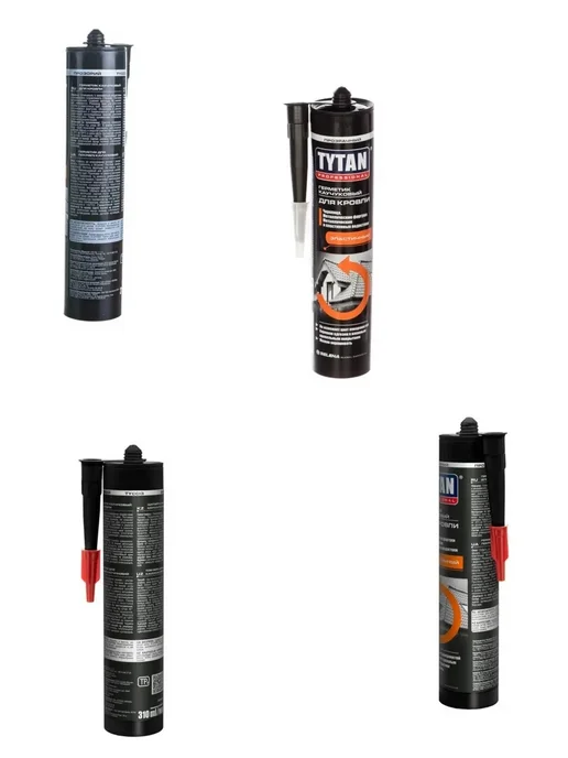 Tytan professional Герметик TYTAN каучуковый для кровли прозрачный 310 мл, 2шт, 310 мл, 2 шт, прозрачный, фото 6