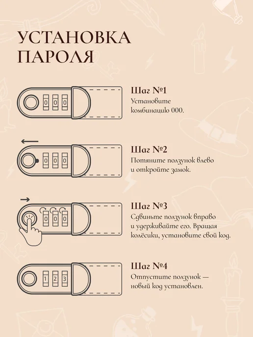 Блокнот Гарри Поттер с замком скетчбук, черный, фото 7
