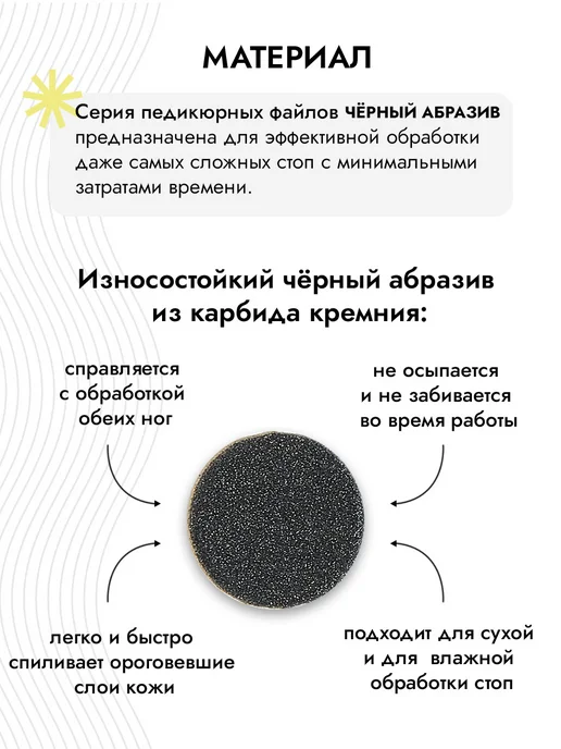 Algebra Beauty Сменные файлы-диски для педикюра 240 грит 15 мм, вариант, фото 2