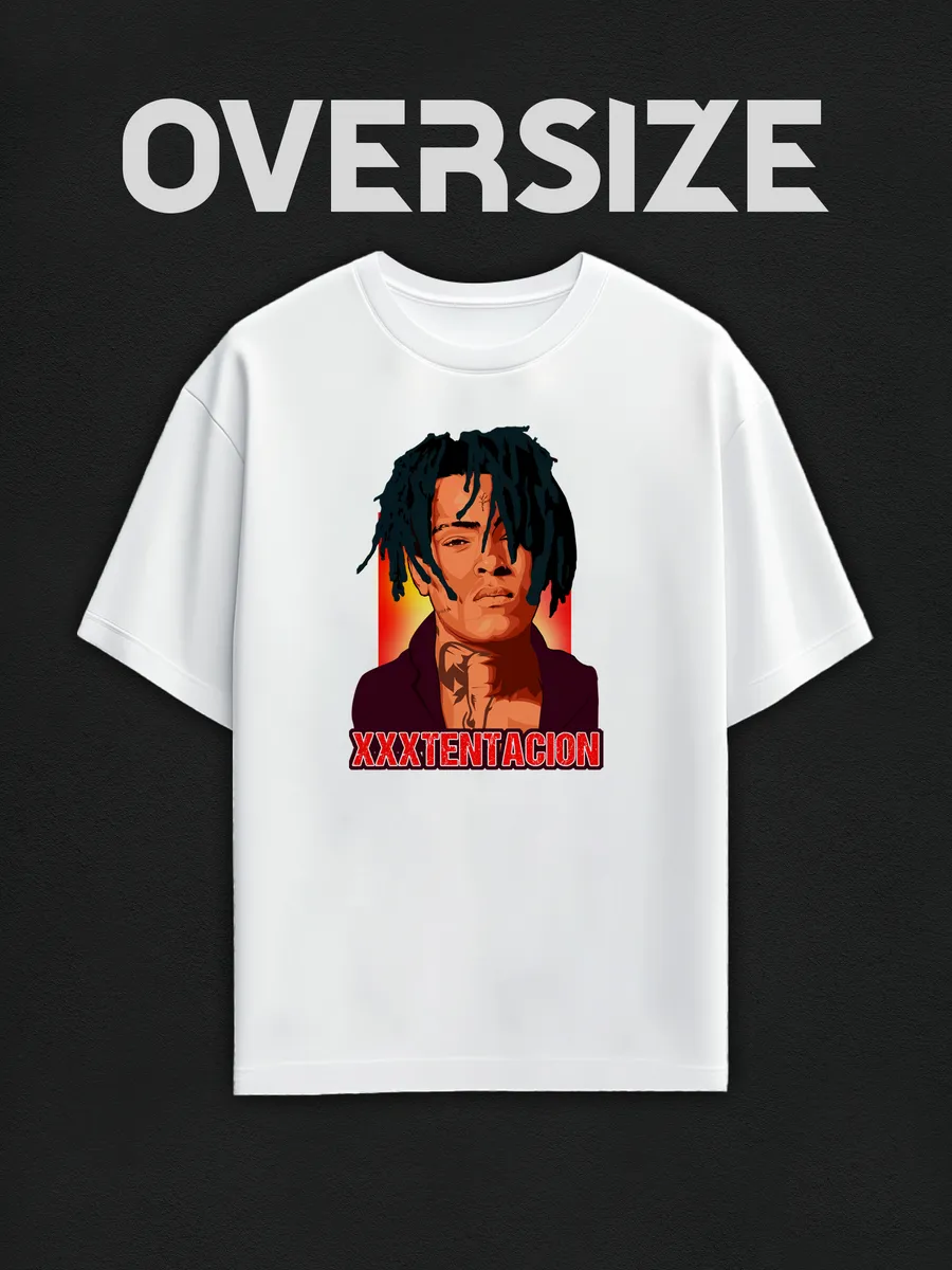 Футболка оверсайз xxxtentacion хип-хоп вайб