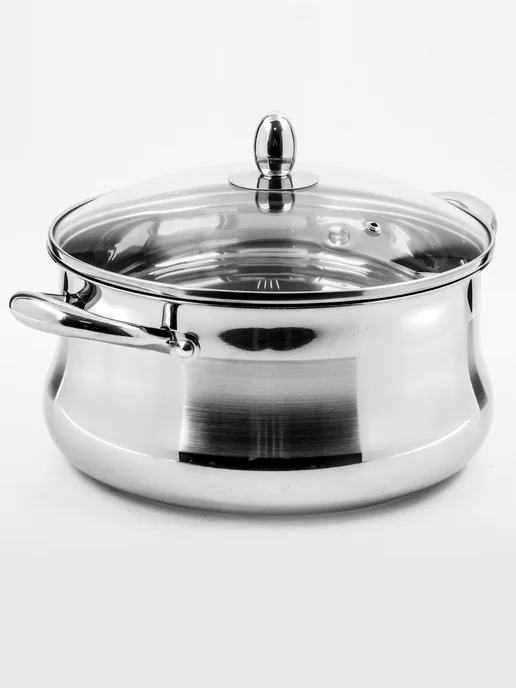 Кастрюля нержавеющая сталь с крышкой 4.4 л - фото 10