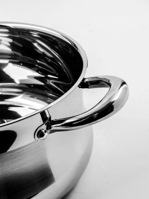 Кастрюля нержавеющая сталь с крышкой 4.4 л - фото 11