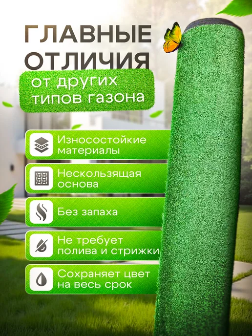 Ковротайм Искусственный газон 300х300, вариант, фото 2