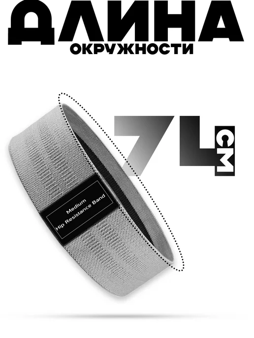 DEZZKO Фитнес резинки тканевые набор 3 шт для ног и ягодиц, 3 шт, фото 6