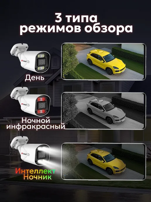 EXPGlobal Комплект видеонаблюдения уличный 5МП 6 IP камеры, белый, фото 4