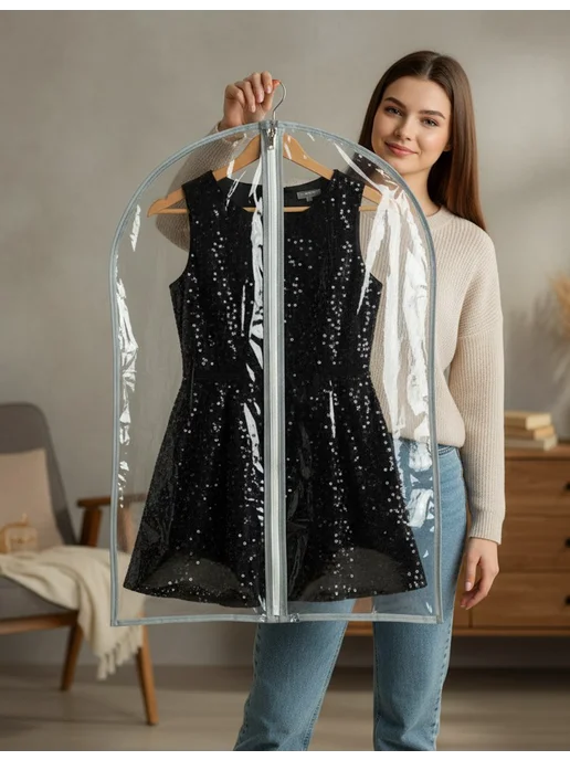 Garment Guard Чехол для одежды кофр, белый, 5 шт, фото 2