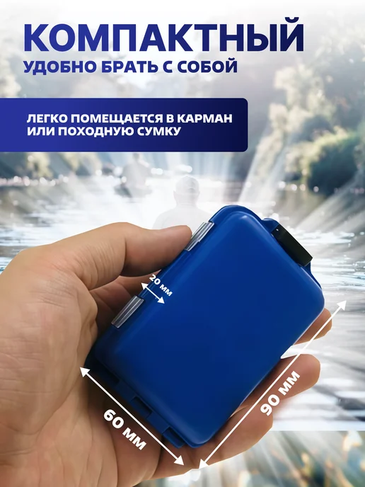 ЯсноСнасти Крючки рыболовные карповые с длинным цевьем на карася набор, синий, фото 3