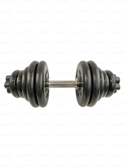 MB Barbell Гантель разборная обрезиненная 51,5 кг (D51 mm), 39 кг, фото 2