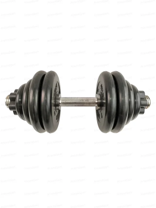 MB Barbell Гантель разборная обрезиненная 51,5 кг (D51 mm), 34 кг, фото 3