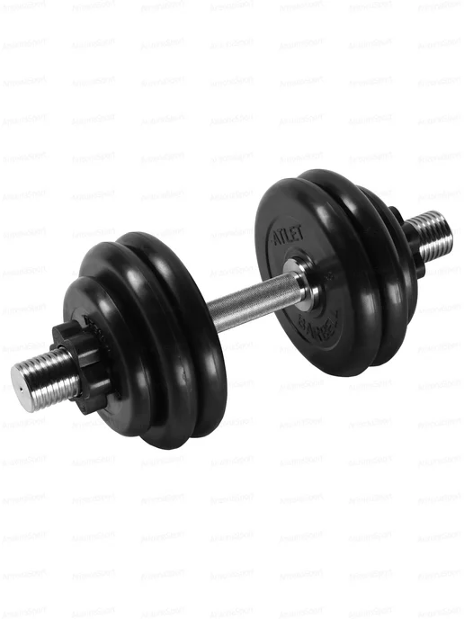 MB Barbell Гантель разборная обрезиненная 51,5 кг (D51 mm), 31,5 кг, фото 2