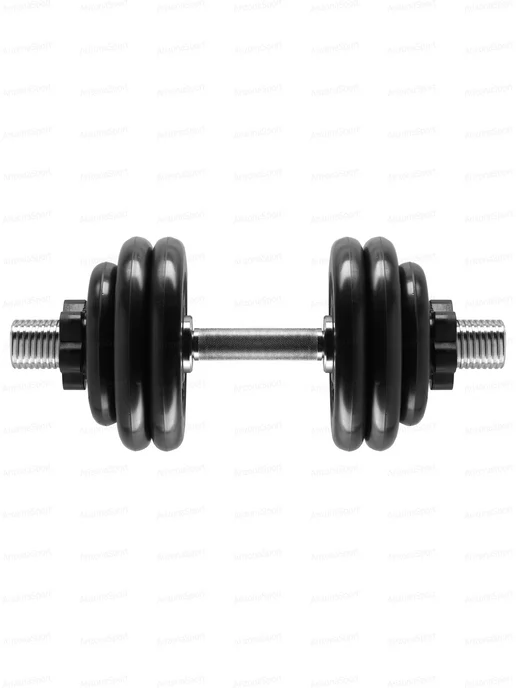MB Barbell Гантель разборная обрезиненная 51,5 кг (D51 mm), 31,5 кг, фото 3