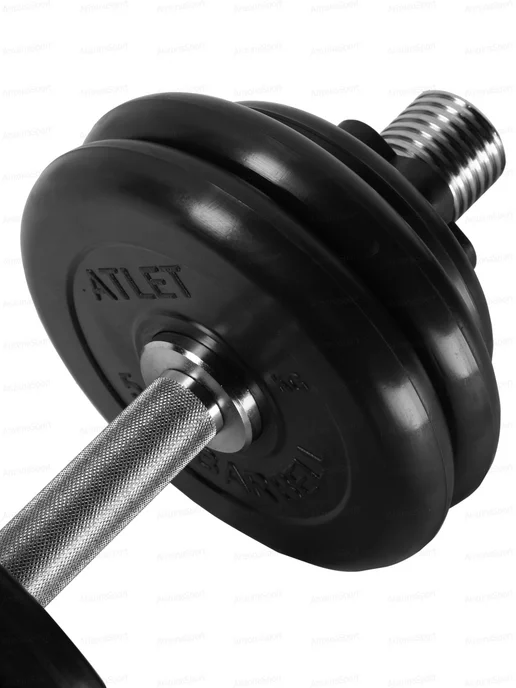 MB Barbell Гантель разборная обрезиненная 51,5 кг (D51 mm), 31,5 кг, фото 5