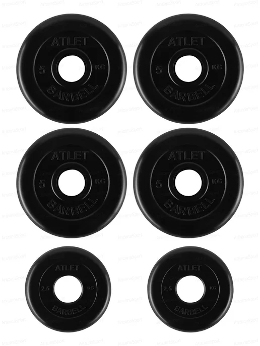 MB Barbell Гантель разборная обрезиненная 51,5 кг (D51 mm), 31,5 кг, фото 8