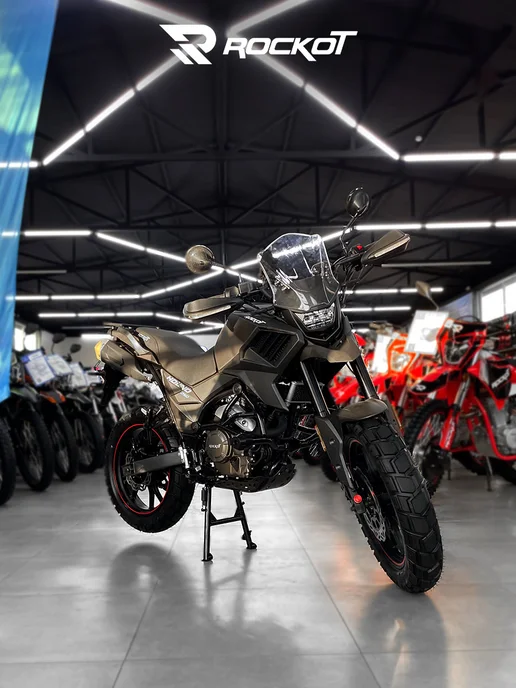 ROCKOT Мотоцикл турэндуро HOUND 2.0 (серый, ЭПТС), серый, фото 3