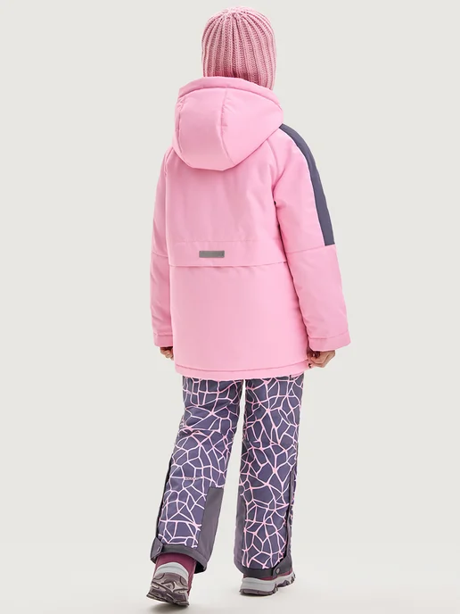 NIKASTYLE Зимний костюм для девочки детский горнолыжный мембрана, фиолетовый, фото 3