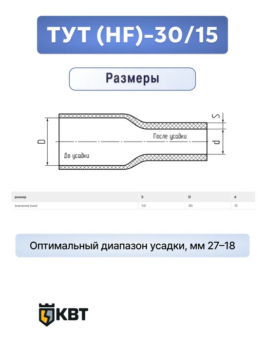 КВТ Трубка тут (HF)-30 15 желтая, зеленый, фото 2