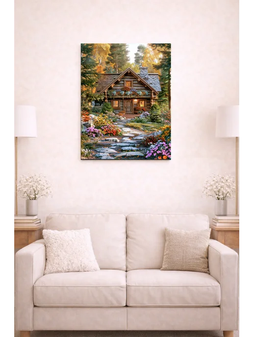 MoyArt Алмазная мозаика «Дом» 50x40 см, 50x40 см, фото 3