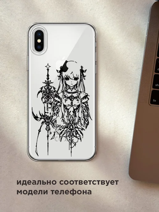Case Place Чехол на iPhone X iPhone XS аниме, белый, фото 5