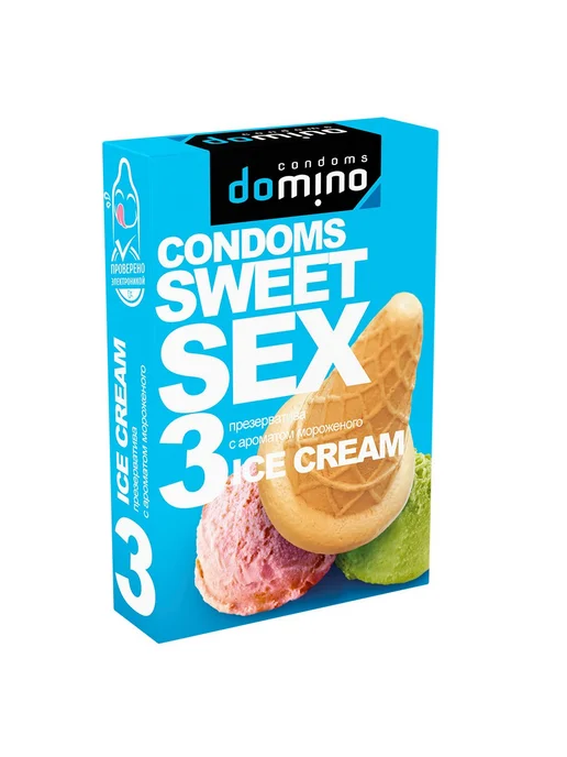 Domino Sweet Sex Презервативы с ароматом мороженого, 3 шт, фото 2