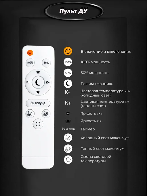 Семь огней Люстра потолочная светодиодная в зал, черный, фото 6