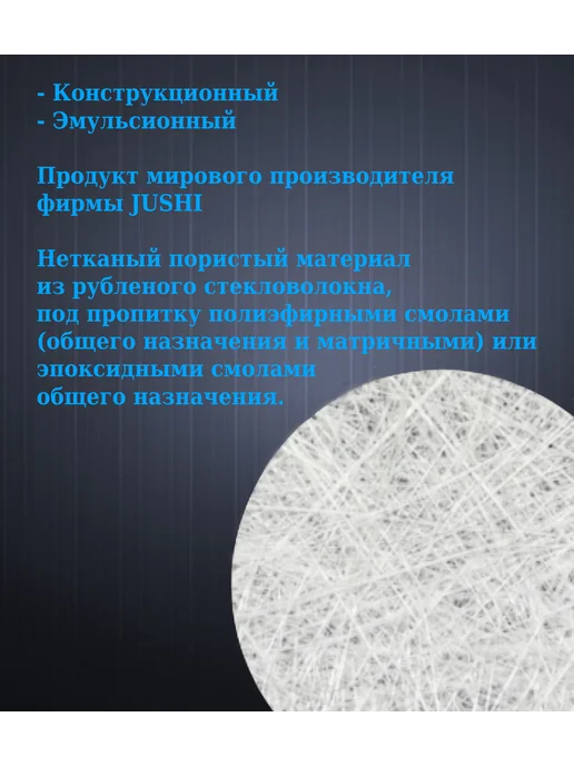 Стекломат ( для авто ) пл-стью 300гр м размер 50см х50см, 300 г, фото 3