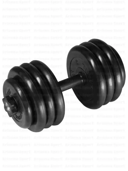 MB Barbell Гантель разборная обрезиненная 41,5 кг (D31 mm), 36,5 кг, фото 2