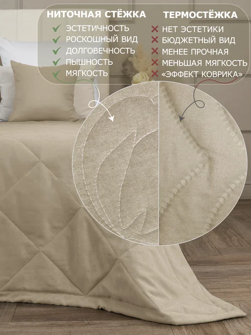 Травушка Покрывало на кровать стеганое "Кимберли" 200х220, 200x220, фото 6