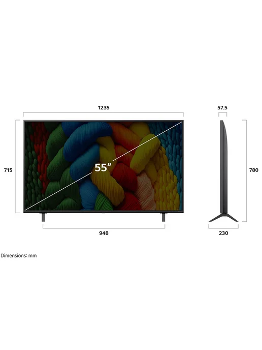 LG Телевизор 55'' 55NANO80A6B 4K UHD Smart TV, черный, фото 5