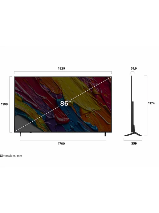 LG Телевизор Mini LED 86'' 86QNED82A6B 4K UHD Smart TV, черный, фото 5