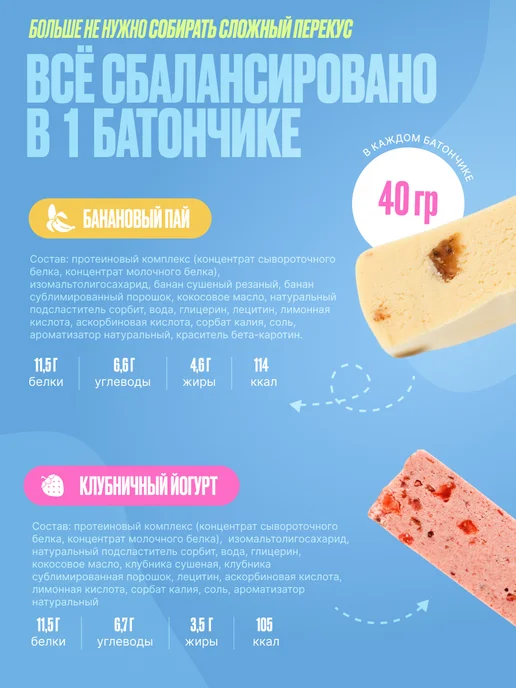 Sportberry Протеиновые батончики без сахара белковые Ассорти, 20 шт, фото 4