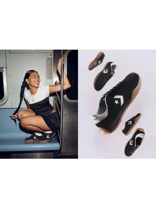 CONVERSE Кеды Run Star Trainer классические низкие, черный, фото 3