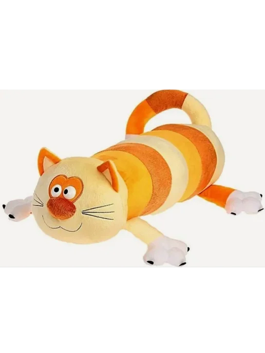 Мягкая игрушка кот батон 55 см, белый, фото 4