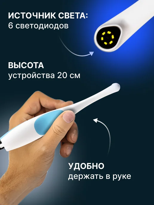 P&S COMPANY Эндоскоп зубной, зеркало для полости рта, голубой, фото 3