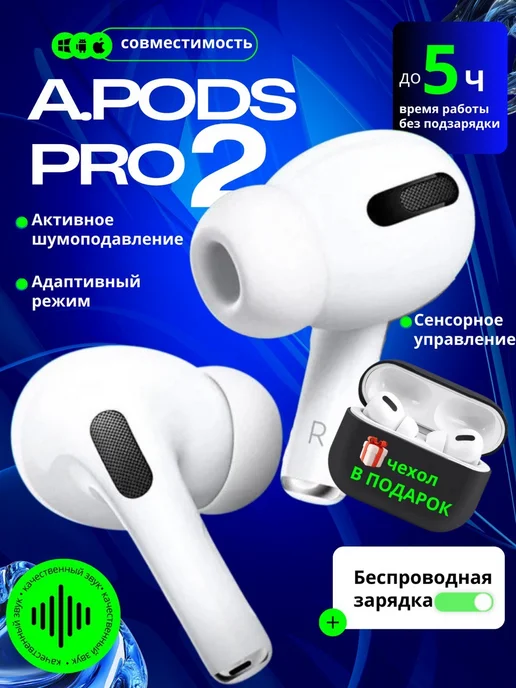 Наушники беспроводные с шумоподавлением AirPods Pro IClub