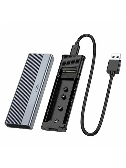 HOCO Корпус для диска M.2 SSD Enclosure (USB3.1 6 Гбит с), черный, фото 6