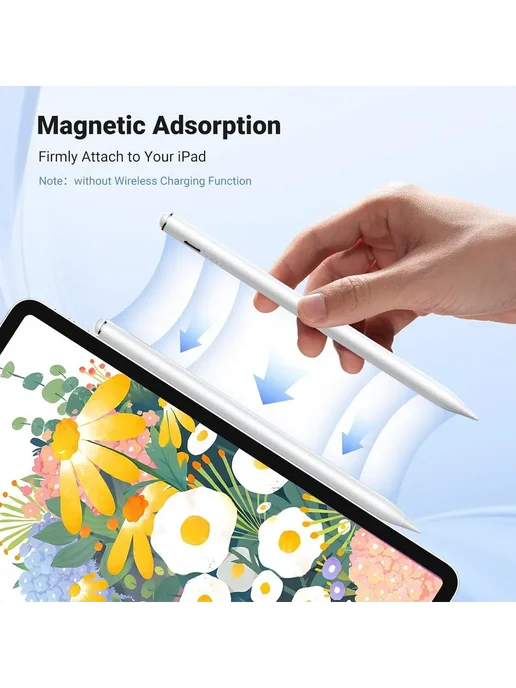 Grand Price Стилус с наконечником 1,5 мм POM для iPad 6, 7, 8, 9, 10, белый, фото 4