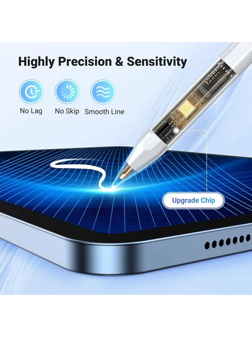 Grand Price Стилус с наконечником 1,5 мм POM для iPad 6, 7, 8, 9, 10, белый, фото 7