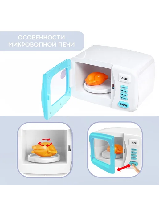 Микроволновая печь «Мини-дом», свет, подставка вращается, вариант, фото 4