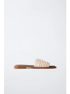 Вязаные плоские сандалии zara 428135844 купить за 5 675 ₽ в интернет‑магазине Wildberries